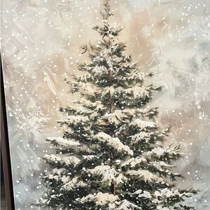 Hobby lobby Snowy Tree light up Canvas wall Decor